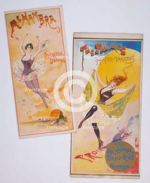 Music hall posters, c1900. Creator: Unknown.