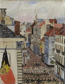 Music in Vlaanderenstraat, 1891. Creator: James Ensor