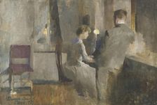 Music, Interior from Paris, 1887. Creator: Harriet Backer