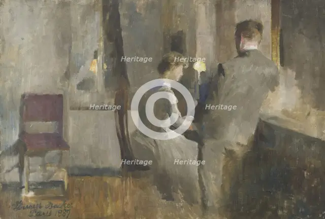 Music, Interior from Paris, 1887. Creator: Harriet Backer.