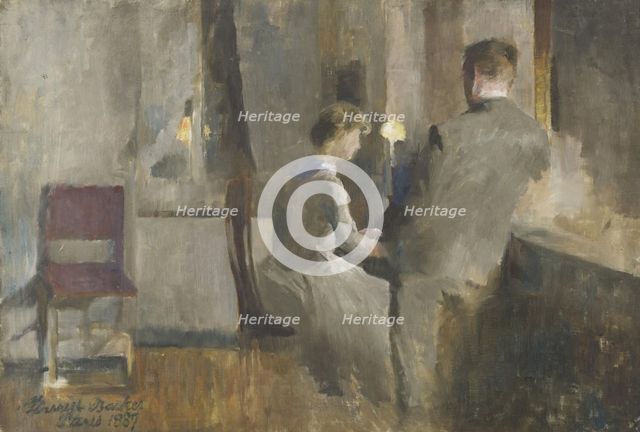 Music, Interior from Paris, 1887. Creator: Harriet Backer.