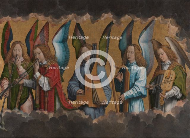 Music-making Angels, 1483-1494. Creator: Hans Memling.