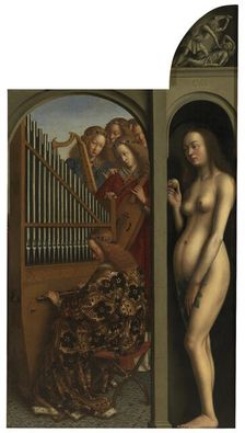 Music-making Angels and Eve, c1430s. Creator: Jan van Eyck