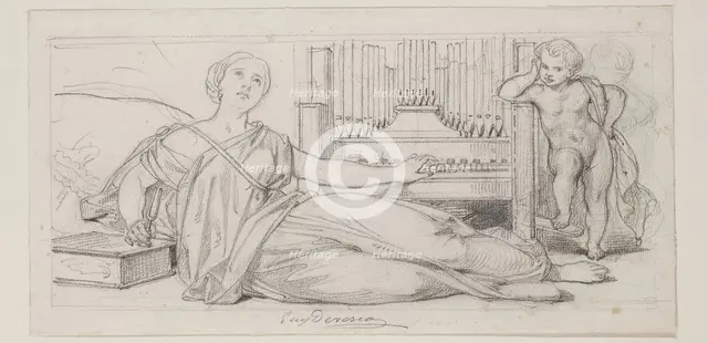 Music, mid-19th century. Creator: Eugene Deveria.