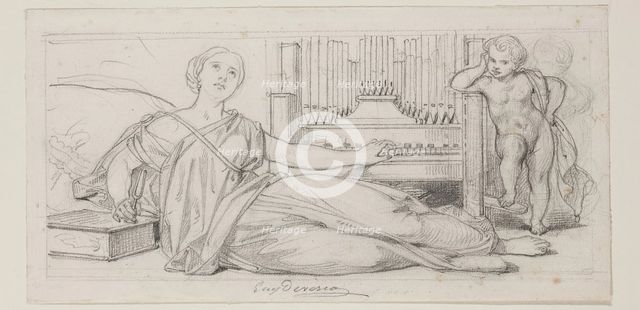 Music, mid-19th century. Creator: Eugene Deveria.