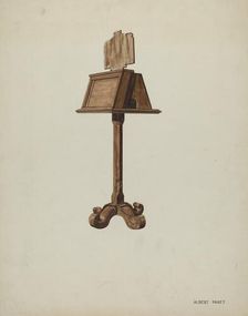 Music Stand, c. 1937. Creator: Albert Pratt