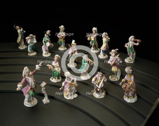 Music Stand for the Monkey Band, Meissen, c. 1765. Creator: Meissen Porcelain.