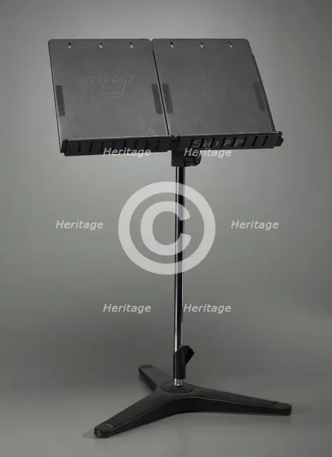 Music stand used by Ginger Smock, late 20th century. Creator: Belmonte.