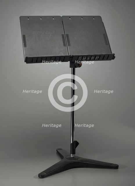 Music stand used by Ginger Smock, late 20th century. Creator: Belmonte.