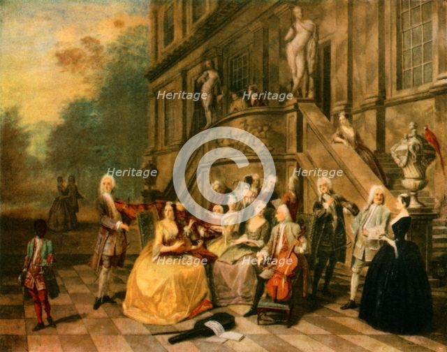 'Music Party at Wanstead House', c1740, (1942).  Creator: Joseph Frans Nollekens.