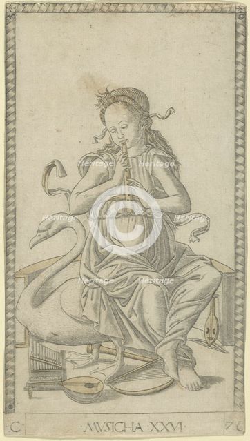 Music, plate 26 from Arts and Sciences, c.1465. Creator: Unknown.