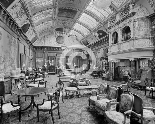 Music room, Thornton Manor, Thornton Hough, near Port Sunlight, Merseyside, 1903. Artist: Henry Bedford Lemere.