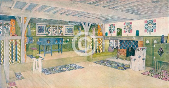 'Music Room in a House at Crowborough', c1902. Artist: Mackay Hugh Baillie Scott.