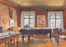 Music room of the composer Johannes Brahms in his last apartment in Vienna, 1906. Creator: Müller, Carl (1862-1938)