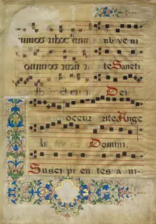 Music Text, third quarter of 15th century. Creator: Francesco di Antonio del Chierico
