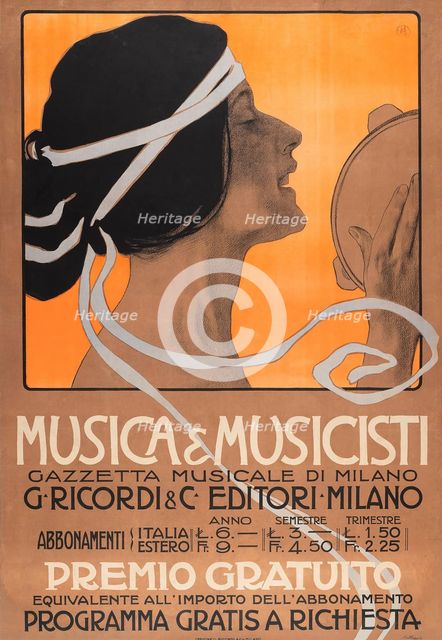 Musica & Musicisti - Gazzetta Musicale di Milano, 1904. Creator: Metlicovitz, Leopoldo (1868-1944).