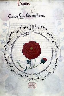 Musical canon with Tudor rose, c1509-c1547. Creator: Unknown