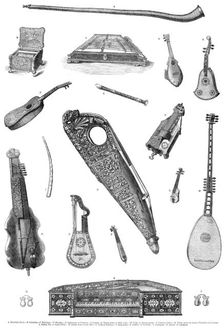 Musical Instruments at the South Kensington Museum, 1870. Creator: Unknown