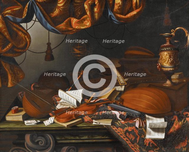 Musical instruments. Creator: Bettera, Bartolomeo (1639-c. 1688).