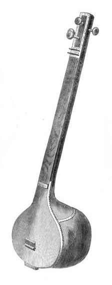 Musical Instruments in the South Kensington Museum: Hindoo Tamboura, 1870. Creator: Unknown