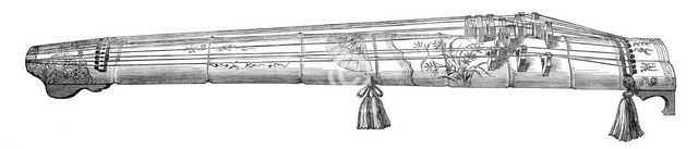 Musical Instruments in the South Kensington Museum: Japanese Dulcimer, or Takigoto, 1870. Creator: Unknown.