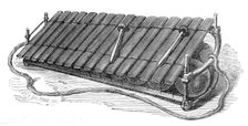 Musical Instruments in the South Kensington Museum: West African Marimba, or Balafo, 1870. Creator: Unknown