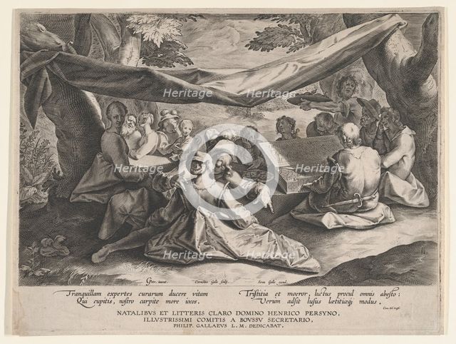 Musical Party in the Open Air, late 16th-early 17th century. Creator: Cornelis Galle I.