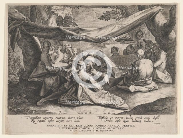 Musical Party in the Open Air, late 16th-early 17th century. Creator: Cornelis Galle I.