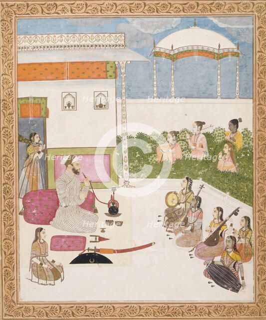 Musical Performance (Recto); Page of Calligraphy (Verso), c1750. Creator: Unknown.