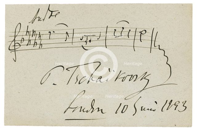 Musical quotation from the Cradle song op. 16 no. 1 in A flat minor, 1893.
