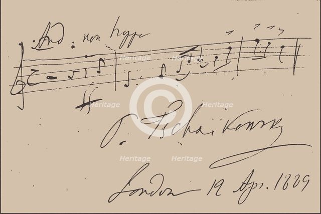 Musical quotation from the Suite No. 1, Op. 43, 1889.