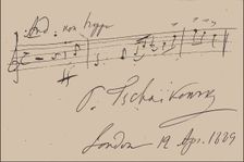 Musical quotation from the Suite No. 1, Op. 43, 1889