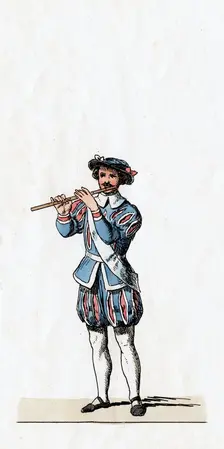 Musician, costume design for Shakespeare's play, Henry VIII, 19th century