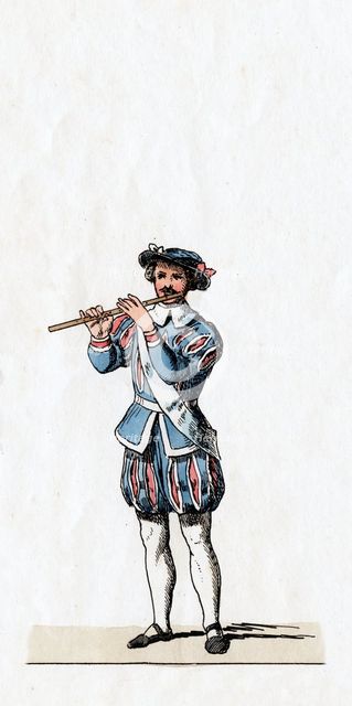 Musician, costume design for Shakespeare's play, Henry VIII, 19th century. Artist: Unknown