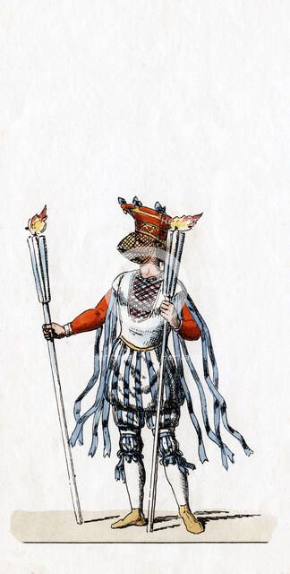 Musician, costume design for Shakespeare's play, Henry VIII, 19th century. Artist: Unknown