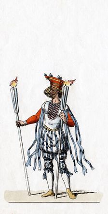 Musician, costume design for Shakespeare's play, Henry VIII, 19th century