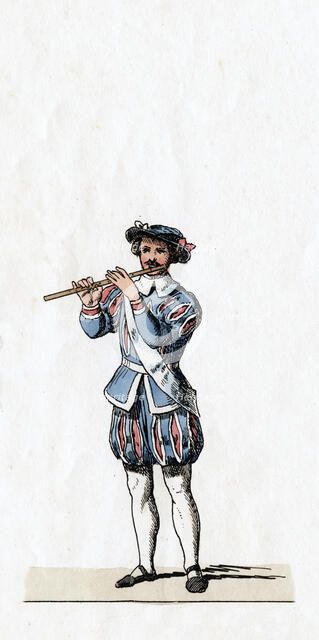 Musician, costume design for Shakespeare's play, Henry VIII, 19th century. Artist: Unknown