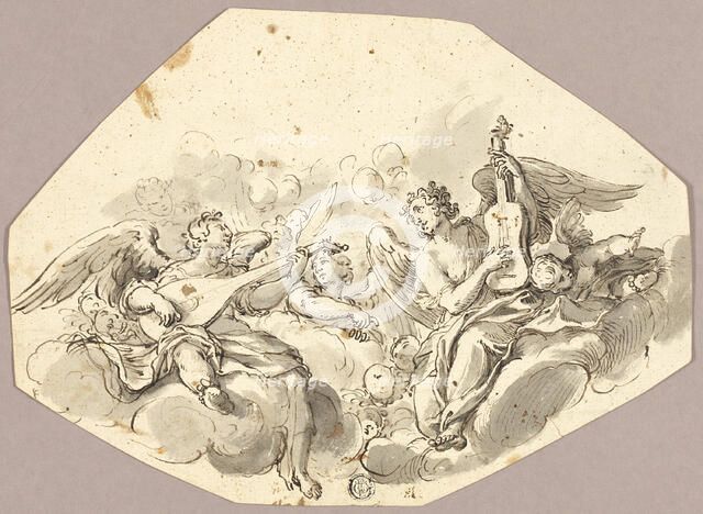 Musician Angels, n.d. Creator: Giovanni Battista Tiepolo.