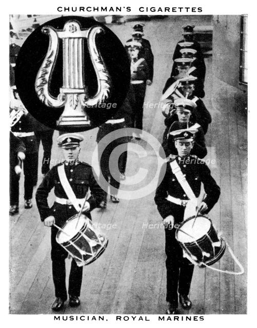 Musician, Royal Marines, 1937.Artist: WA & AC Churchman
