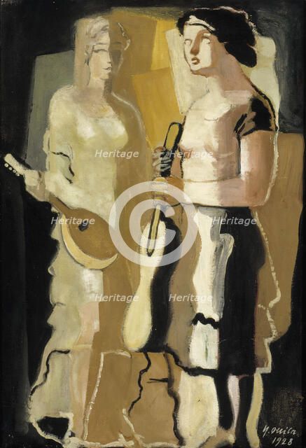 Musicians, 1928. Creator: Yrjö Aleksander Ollila.