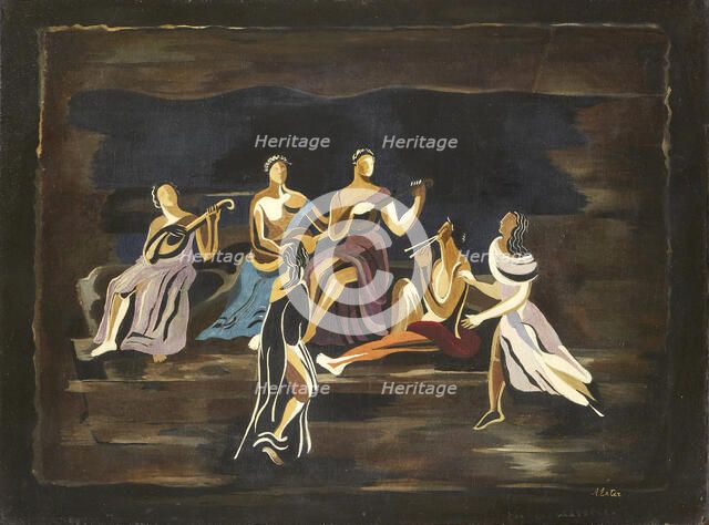 Musicians, 1935-1938. Creator: Exter, Alexandra Alexandrovna (1882-1949).