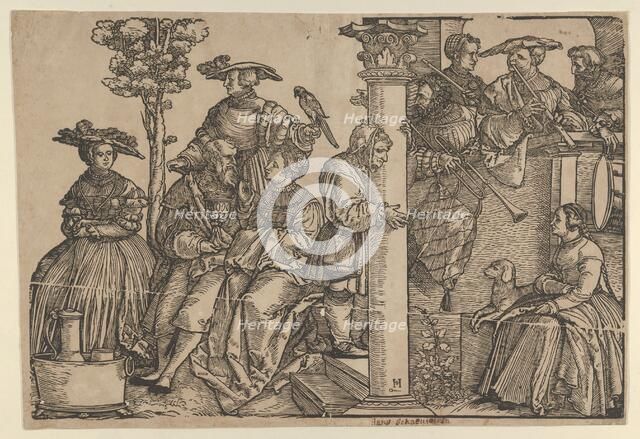 Musicians and Onlookers. Creator: Hans Schäufelein the Elder.