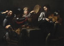 Musicians and Soldiers, 1626. Creator: Valentin de Boulogne