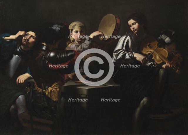 Musicians and Soldiers, 1626. Creator: Valentin de Boulogne.