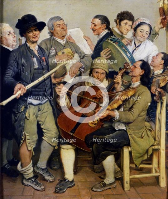 Musicians (La Scartocciata), ca 1778. Artist: Zoffani, Johann (1733-1810)