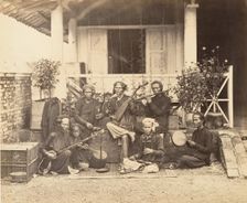 Musiciens Annamites, Saïgon, Cochinchine, 1866. Creator: Emile Gsell