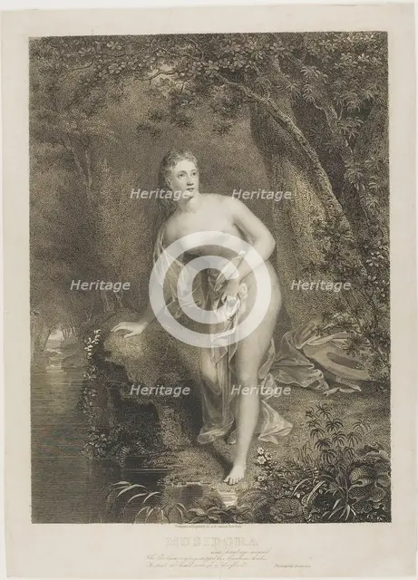 Musidora, 1825. Creator: Asher Brown Durand.
