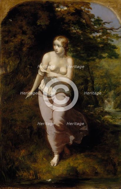 Musidora Bathing, 1849. Creator: Arthur Hughes.