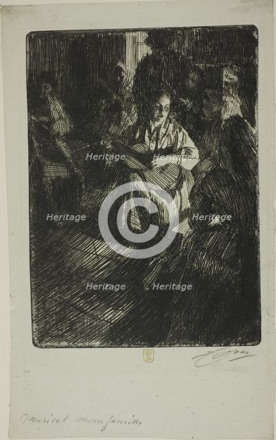 Musique en Famille, 1905. Creator: Anders Leonard Zorn.