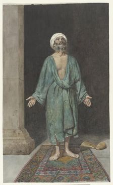 Muslim man praying, 1882. Creator: Enrico Tarenghi